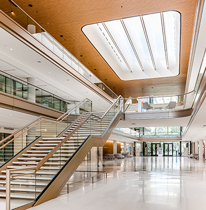 The lobby of PGA TOUR's Florida headquarters