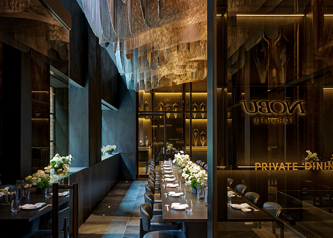 The private dining area at Nobu Toronto