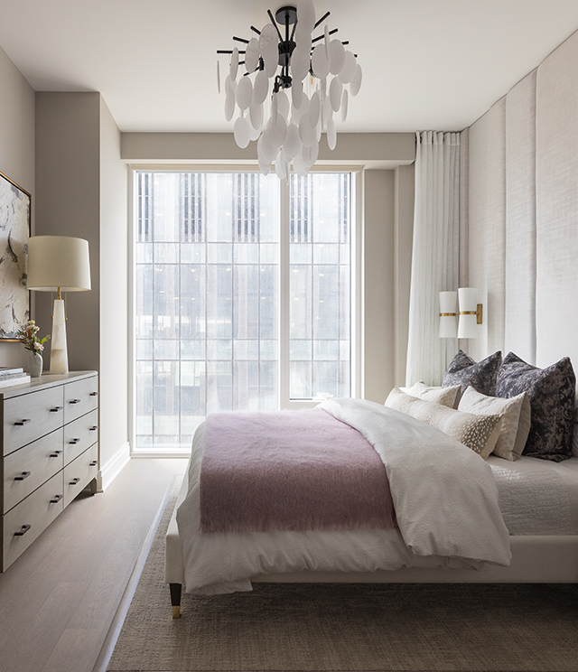 A bedroom at Coterie Senior Living in Hudson Yards