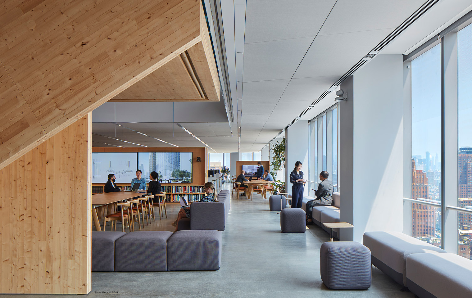 SOM office open area, Dave Burk © SOM