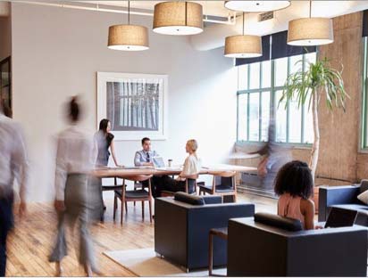 human centric lighting in office break room