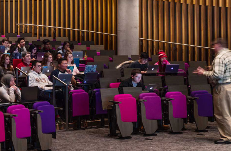 college lecture hall lighting