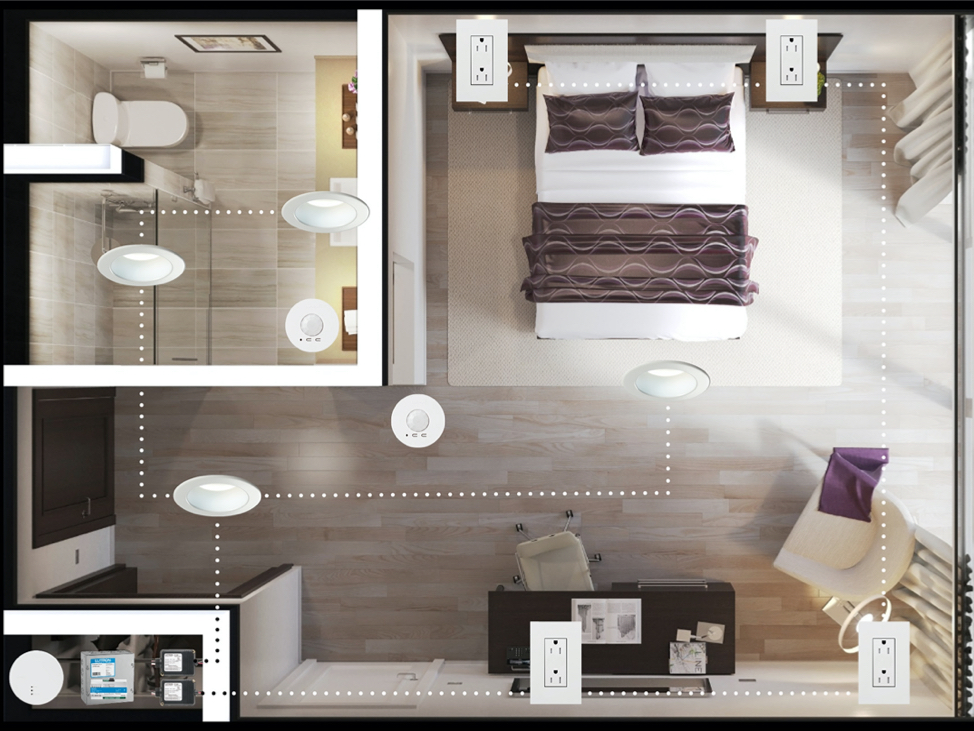 Lutron Code-smart Guestroom System minimizes the number of vendors needed
